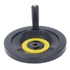 Revolving Handle Hand Wheel 18x200mm Backside Corrugated Hand Crank Handwheel
