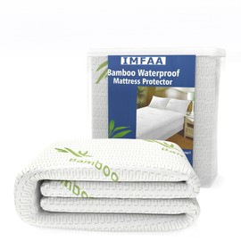 IMFAA BAMBOO Water Proof Mattress Protector Topper cover Extra Deep Fitted 40 CM Depth Breathable Antialergy Non Noisy Bug Proof Double-40cm