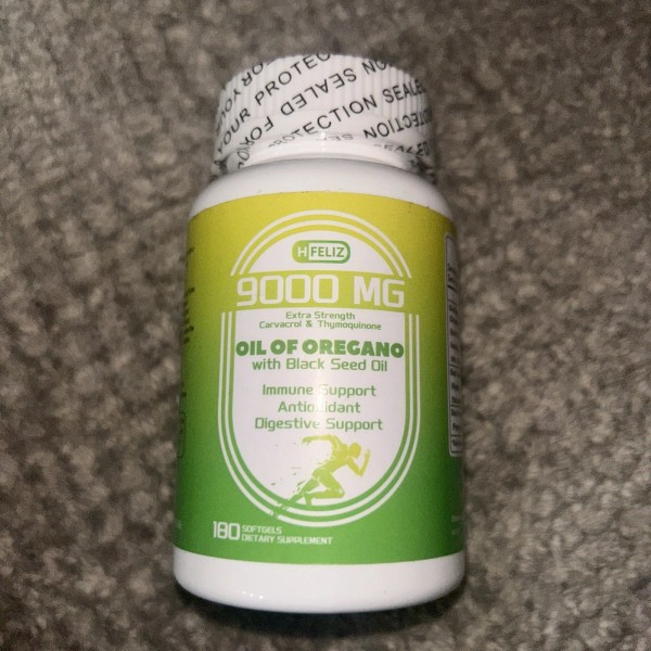 HFELIZ Oil of Oregano with Black Seed Oil Softgels, Extra