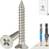 Wood Screws - 120PCS Flat Head Phillips Screws, 304 Stainless