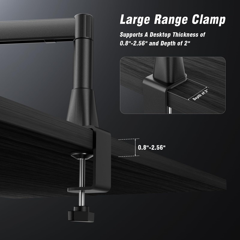BASN Low Profile Mic Arm, Microphone Boom Arm Stand with