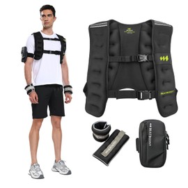 Weighted Vest for Women Men with Wrist Ankle Weights BeatBoost 15 lb Weight Vest with Ironsand for Walking Strength Training Running Workout