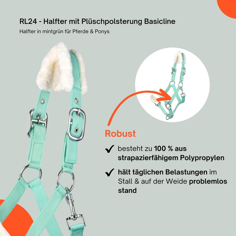 RL24 - Headcollar with Plush Padding Basicline | Halter for