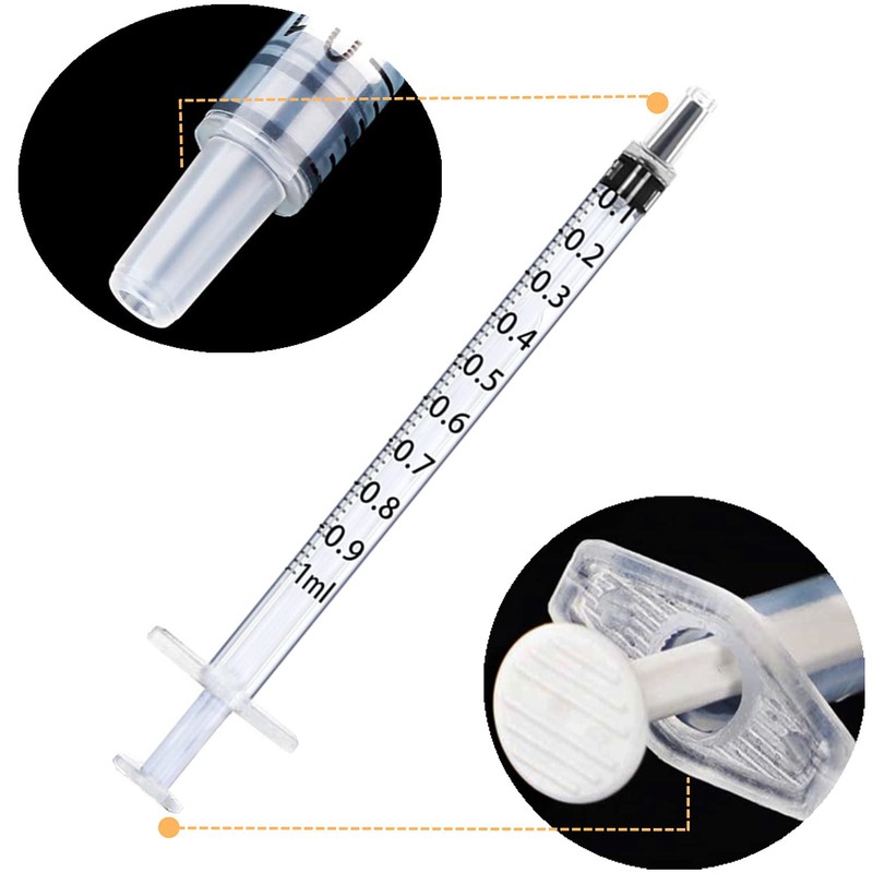 Industrial Hobby Syringes, Pet Feeding, 0.4 fl oz (1 ml)