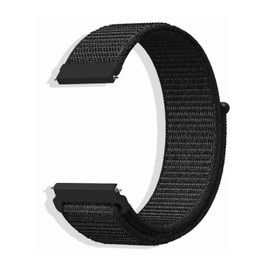 CeiBand Strap for 22 mm, 20 mm, 18 mm, nylon watch straps, replacement strap with Velcro fastener, adjustable watch strap for men and women, black