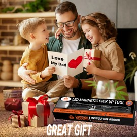 Magnetic Pickup Tool with 3 LED Lights- Birthday Gifts for Men- Telescoping Magnet Flashlight- Fathers Day Gifts for Him - Cool Gadgets Gifts for Dad, Husband, Boyfriend, Handyman, Mens Gifts Ideas