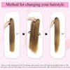 Luxehair Ponytail Extension, 24" Long Straight Claw Clip Ponytail Extension