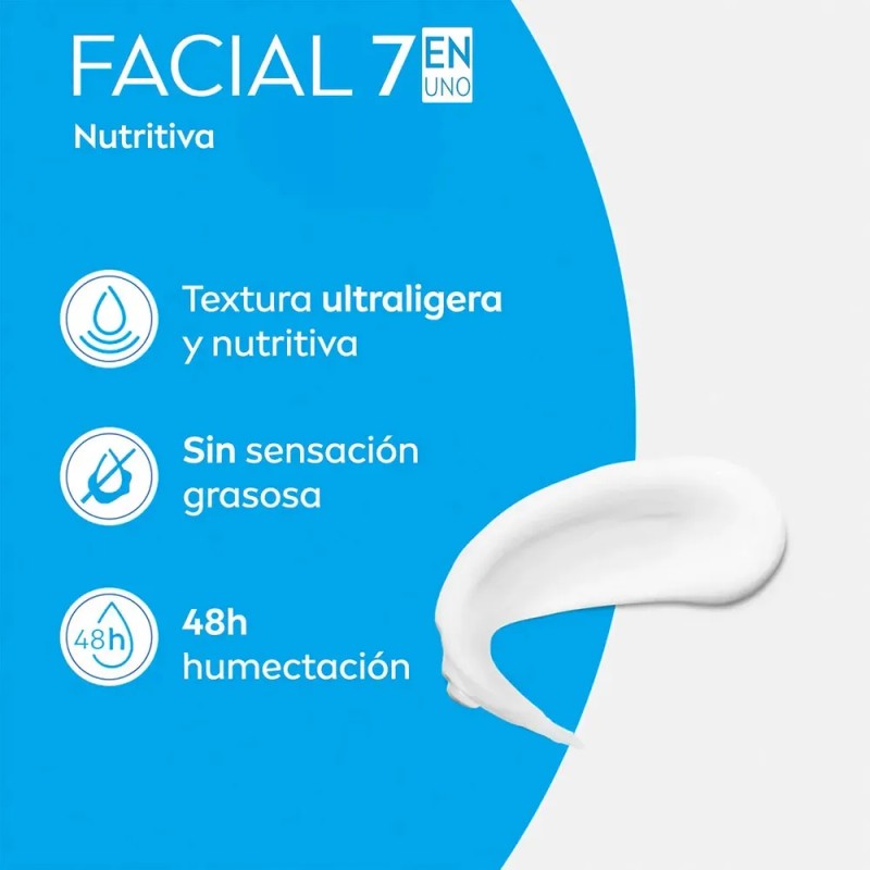Nivea Crema Facial Hidratante 7 en 1 Sin Sensación Grasosa,