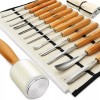 STEINBRÜCKE Wood Carving Tools Set of 12 Chisels and Wood