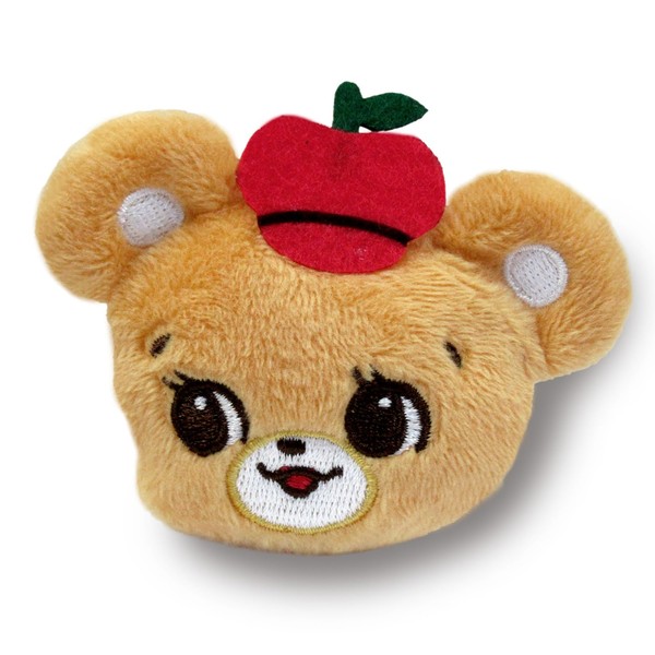 CINADA GLOBAL SWIMMER Face Stuffed Toy Badge, Bear, 2.0 x