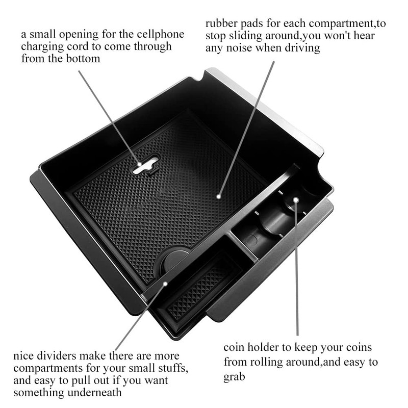 Vesul Center Console Armrest Storage Box Compatible with Nissan Maxima