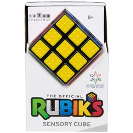 Rubik’s Cube, Sensory Cube, Sensory Toy for Visually Impaired and Unsighted Players, 3x3 Classic Brain Teaser Fidget Toy, for Adults & Kids Ages 8+