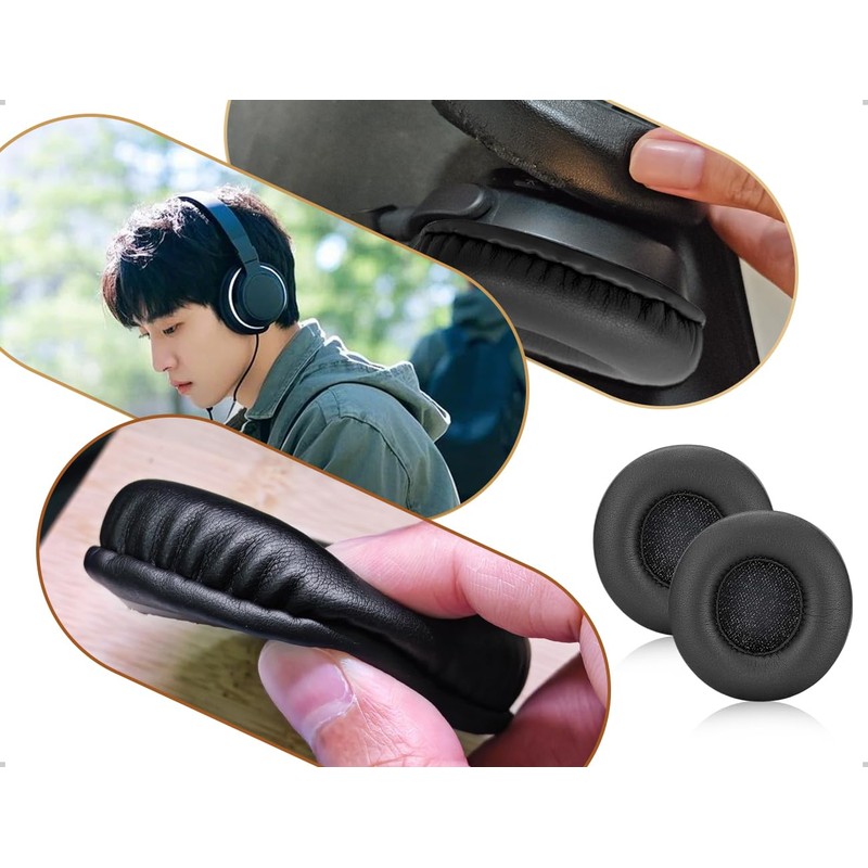 Emezddo Replacement Ear Pads, Leather Headphones Pads, Compatible with Sony