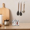 Glass Salt and Pepper Shaker Set with Seasoning Rack, Spice