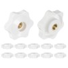 HARFINGTON 12pcs Star Knobs M5 Female Thread 32mm 6-Point Plastic
