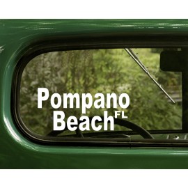 The Decal and Sticker Mafia 2 POMPANO BEACH DECALs Florida Sticker For Car Truck Laptop Bumper Window Rv 4x4