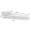 Amfuton White Sleeper Chair Folding Foam Beds, Portable Flip Couch