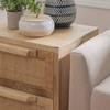 Powell Natural Rattan and Gold Base 2 Danika, Two Drawer