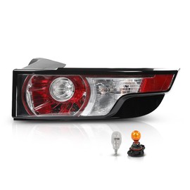 G-PLUS Tail Light Assembly Right Side Rear Brake Lamp, Fit For Land Range Rover Evoque 2011-2015 LR074796 LR058816 LR057980 LR037710 LR025146,Clear&Red Lens Black House
