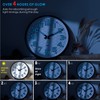 Plumeet Night Light 13'' Bedroom Wall Clocks with Silent Non-Ticking