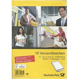 Deutsche Post - 10 Versandtaschen - C5 weiß haftklebend ohne Fenster [German Version]