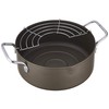 Pearl Metal Deep Fry Cook Iron Double-Handle Tempura Pot 20cm