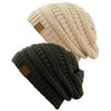 C.C Trendy - Gorro de punto de cable grueso, suave,