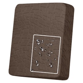 MAXIJIN Waterproof Sofa Seat Cushion Cover Jacquard Sofa Seat Cover Non-Slip Couch Seat Slipcover Protector Replacement for Individual Cushion with Elastic Bottom (Dark Brown, 1 Seater)