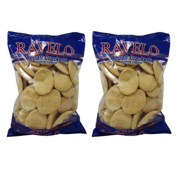 Ravelo Crackers Cuban Galletas Cubanas Pack 2 (8 oz bag)