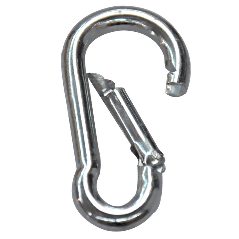 Boxcute 4x40mm Zinc Plated Steel Carabiner Snap Hook (Pack of