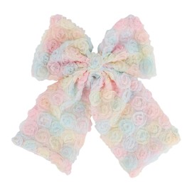 1pcs Gradient Bow Hair Clip (White)