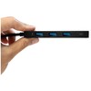 Logilink USB Hub for PC/Laptop Aluminium Housing black Black 3+1