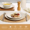Ceramic Dinnerware 12 Pieces glazed cream white Dinner Set,Plates Pasta