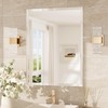 TokeShimi 24x32 Beveled Bathroom Mirror Frameless, Tempered Rectangle Bathroom Vanity