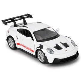 RMZ City 1:36 Scale 911 GT3 RS Car Model, Diecast Pull Back Model Toy Car, Doors Open, Collection Kids Toy for Aged 3 and up, Gift White