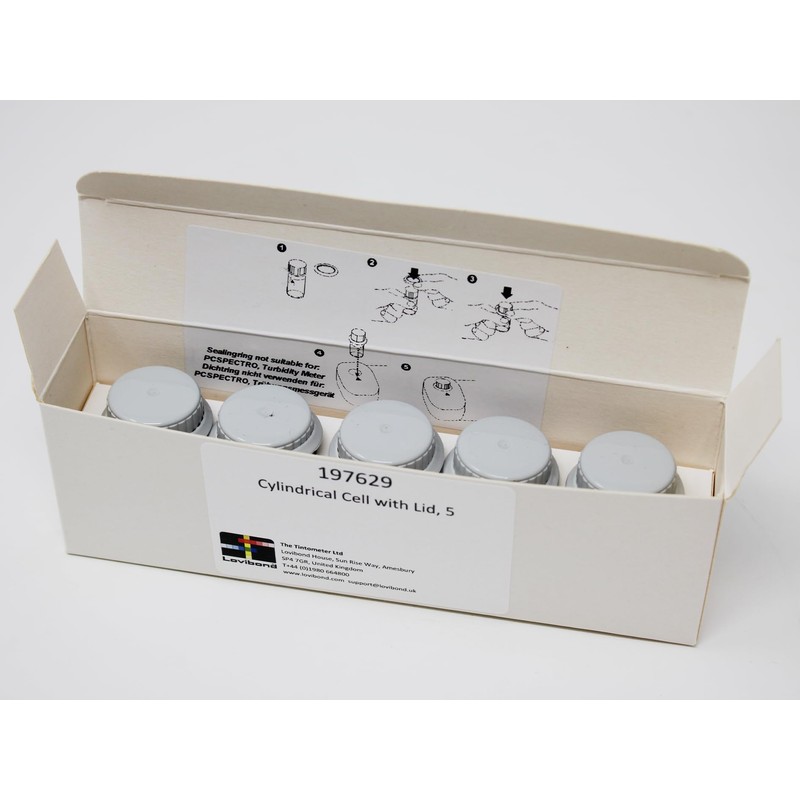 Loviobnd Photometer Replacement Cylindrical Cells with Lids - Pack of