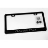 RED COBRA Black Cat Black on Black Metal License Plate