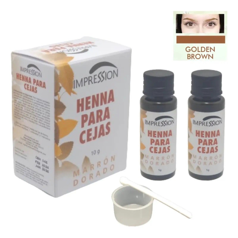 Kit Henna Cejas Hd Tipo Microblading Semipermanente En Polvo