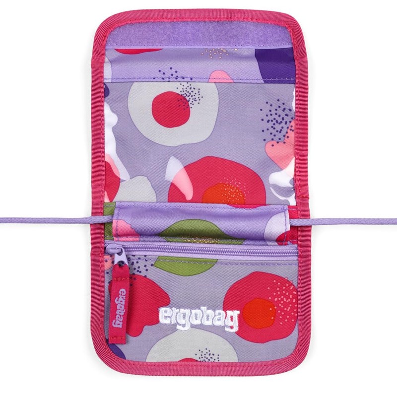 ergobag Neck pouch, change compartment, viewing window, Blossom Taubär -