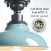 SAMTEEN Farmhouse Semi Flush Ceiling Light 12-Inch Light Blue Flush