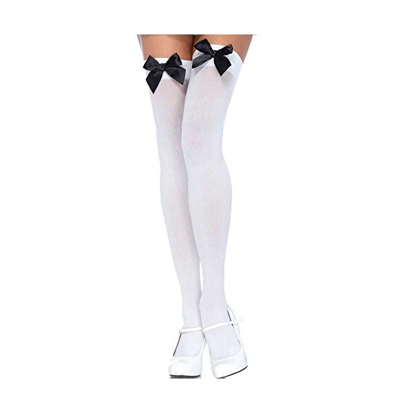 18MM Ladies Womens Opaque Over Knee Long Stockings with Satin