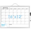 MaxGear Whiteboard Calendar for Wall, 16"x12" Monthly Whiteboard, Silver Aluminum