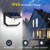 TECKNET 231 LED Solar Motion Lights Outdoor Waterproof, 4 Pack