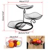 OwnMy 3-Tier Fruit Basket Stand Decorative Iron Fruit Bowl, Metal
