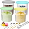 QUIENKITCH Creami Deluxe Containers for Ninja: 4 Pack 24OZ Creami