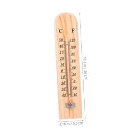 KONTONTY Analog Temperature Gauge Small Wooden Thermometer for Kitchen Cooking Garage Home