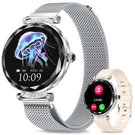 Fitonme Women Smart Watch, 1.19" AMOLED AOD Smart Watch With Bluetooth Call,100+ Sports Modes,Heart Rate/Blood Pressure/SpO2 Monitor,IP68 Waterproof，Fitness Tracker，Smartwatch for Android/iOS