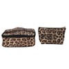 2pcs Leopard Print Makeup Bag Waterproof Multifunction Large Capacity Leopard
