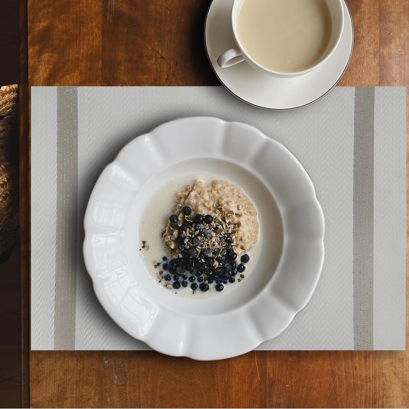HALESEY Washable placemats Set of 6 Non Slip placemats for