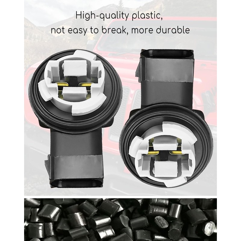 TIKSCIENCE Front Turn Signal Light Bulb Socket Fit For Jeep